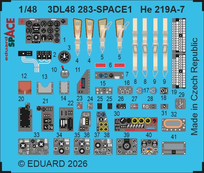 1:48 He 219 A-7 - Space Set (for Tamiya Kits)