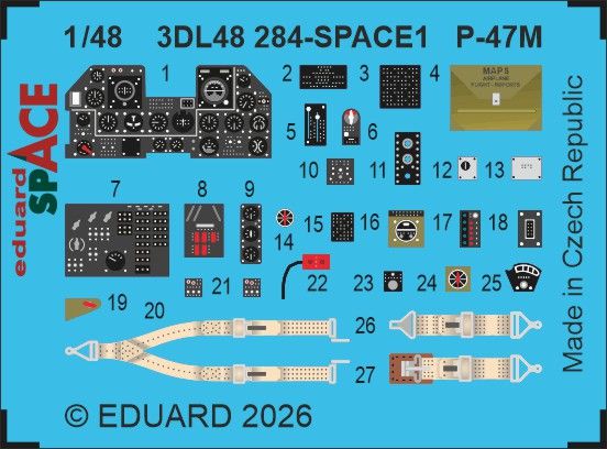 1:48 P-47 M Thunderbolt - Space Set (for Tamiya Kits)