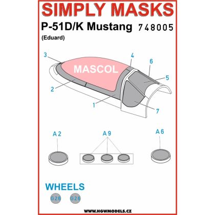 1:48 P-51D/K Mustang - Simply Masks