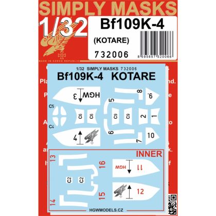 1:32 Bf109K-4 - Simply Masks