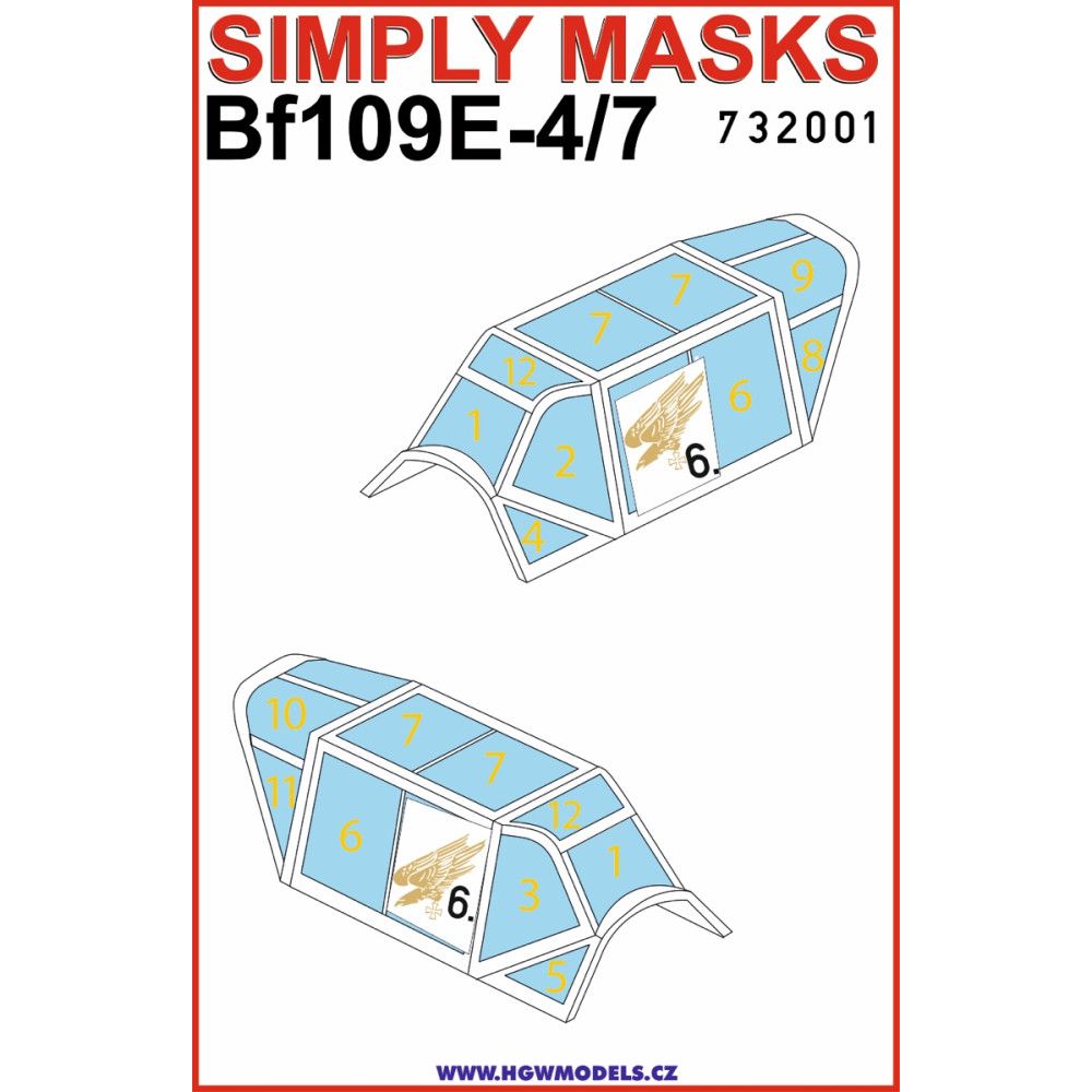 1:32 Bf109E-4/7 - Simply Masks
