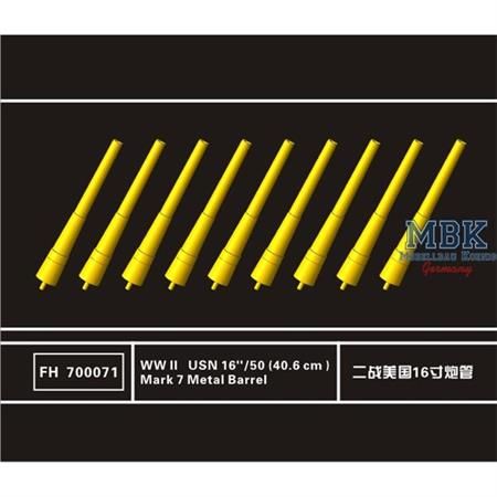 1:700 WW II USN 16''/50 (40.6 cm ) Mark 7 Metal Barrel