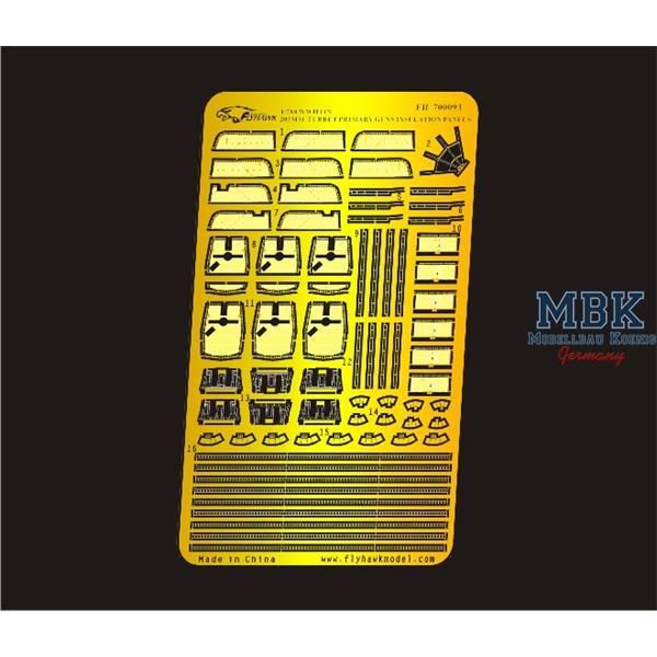 1:700 WWII IJN 203mm Turret Primary Guns Insulation Panels (For Aoshima)