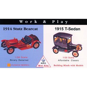 Car Set 2 1/56 1914 Stats Bearcat & 1/59 1915T Sedan
