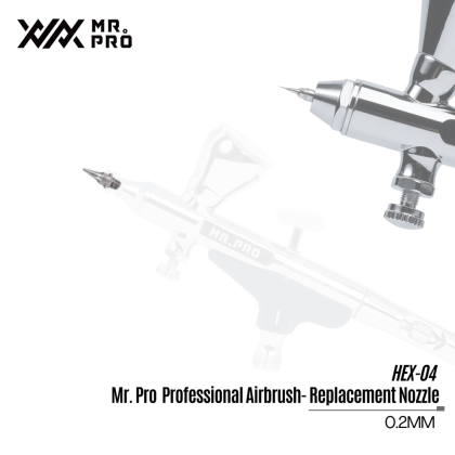 Replacement nozzle for HEX-02 Mr. Pro Professional Airbrush 0.2
