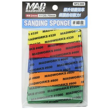 2MM Sanding Sponge Standard Combo Pack - 4 each (#320 / #400 / #600 / #800 and #1000)