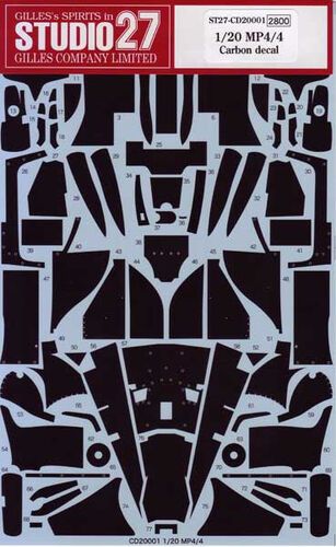 1:20 McLaren MP4/4 - Carbon Decal (for Tamiya Kits)