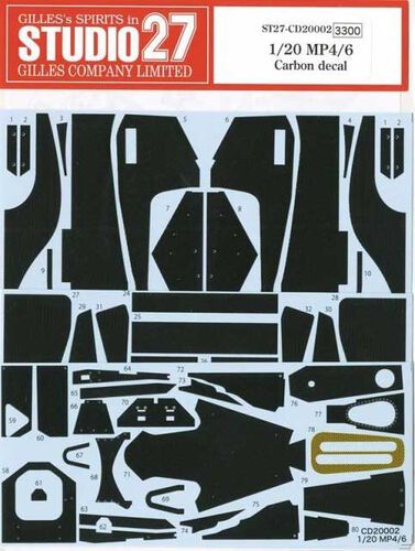 1:20 McLaren MP4/6 - Carbon Decal (for Fujimi Kits)