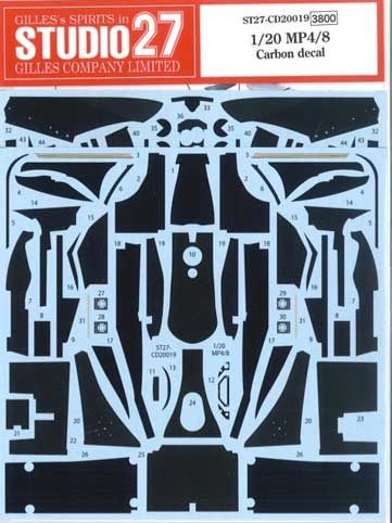 1:20 McLaren MP4/8 - Carbon Decal (for Tamiya Kits)