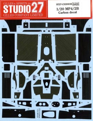 1:20 McLaren MP4/2B - Carbon Decal (for Aoshima / Beemax Kits)