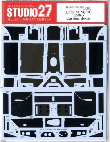 1:20 McLaren MP4/2C (1986) - Carbon Decal (for NuNu Kits)