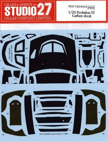 1:24 Mitsubishi Lancer Evo VI - Carbon Decal (for Tamiya Kits)