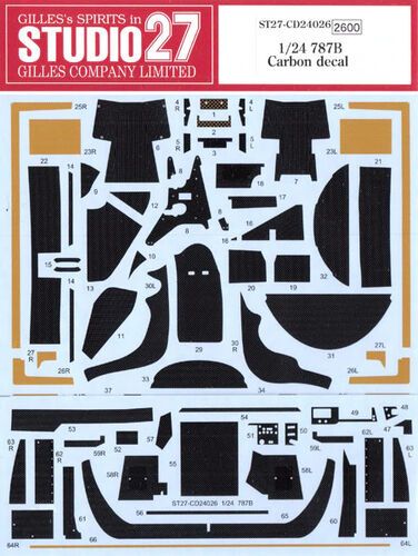 1:24 Mazda 787B - Carbon Decal (for Tamiya Kits)