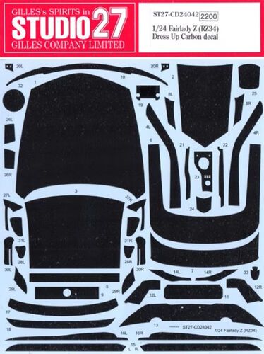 1:24 Nissan Fairlady Z RZ34 - Dress Up Carbon Decal (for Tamiya Kits)