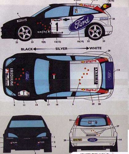 1:24 Ford Focus WRC Iridium Decals
