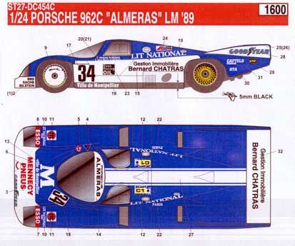 1:24 Porsche 962C - Almeras LM 1989