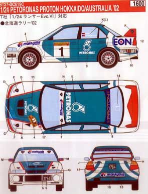 1:24 Petronas Proton Hokkaido / Australia 2002 Decals Set
