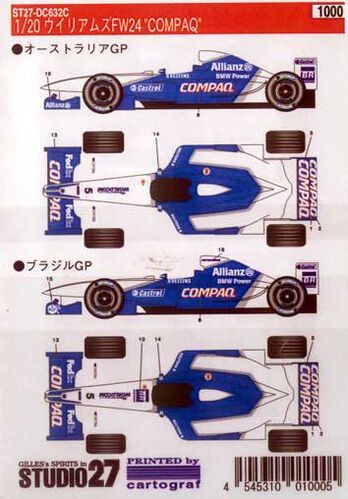 1:20 Williams FW24 - Compaq Decals Set