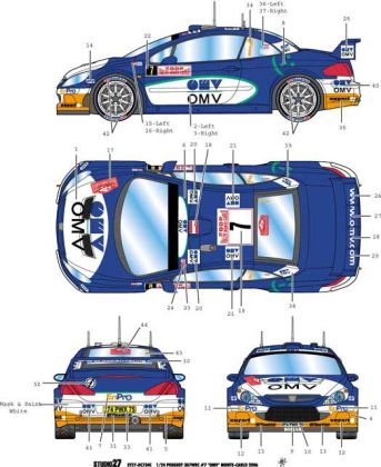 1:24 Peugeot 307 WRC - OMV MC 2006 Decals Set