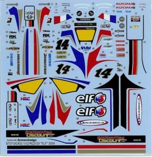1:12 Honda RC212V - GP of France 2009 Decals Set (for Tamiya Kits)