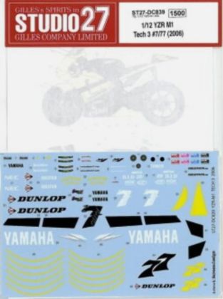 1:12 Yamaha YZR M1 - Tech 3 2006 Decals Set (for Tamiya Kits)