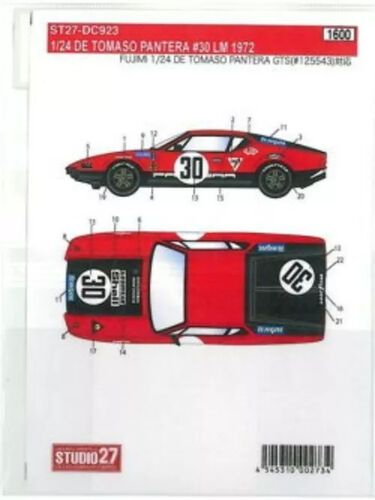 1:24 De Tomaso Pantera - LM 1972 Decals Set (for Fujimi Kits)