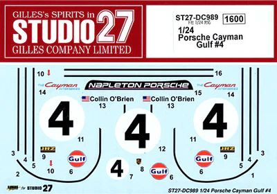 1:24 Porsche Cayman - No.4 Gulf Decals Set