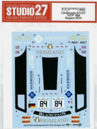 1:24 Mercedes SLS GT3 - HTP Nogaro 2014 Decals Set (for Fujimi Kits)