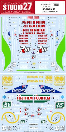 1:20 Jordan J191 - Full Season 1991 (for Tamiya Kits)