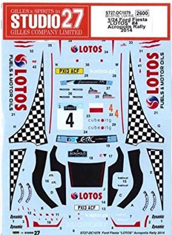 1:24 Ford Fiesta - Lotos Acropolis 2014 (for Belkits Kits)