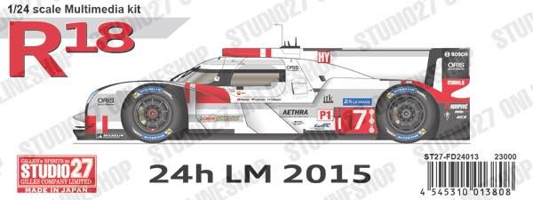 1:24 R18 e-tron quattro LM 2015 STUDIO27 【Multimedia Kit】