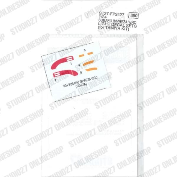 1:24 Subaru Impreza WRC - Headlights & Rear Lights Inside Lenses Decals (for Tamiya Kits)
