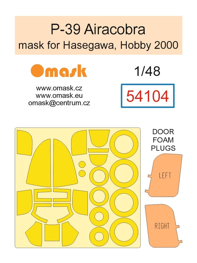 1:48 P-39 Airacobra mask (for Hasegawa, Hobby 2000)