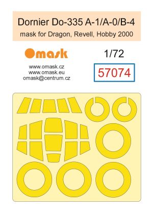 1:72 Dornier Do-335 A-1/A-0/B-4 mask (for Dragon, Revell, Hobby 2000)