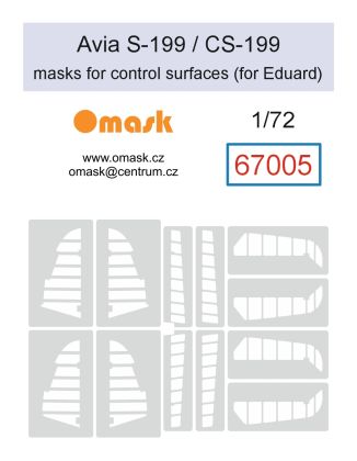 1:72 Avia S-199 / CS-199 mask for canvas (for Eduard)