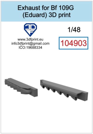 1:48 exhaust for Bf 109G (Eduard)