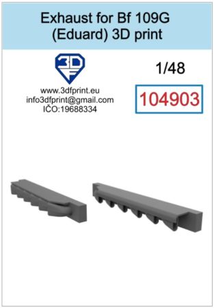 1:48 exhaust for Bf 109G (Eduard)