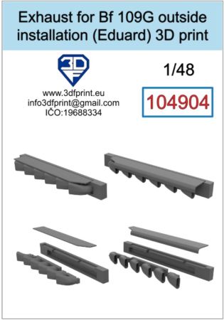 1:48 exhaust for Bf 109G (Eduard) outside installation