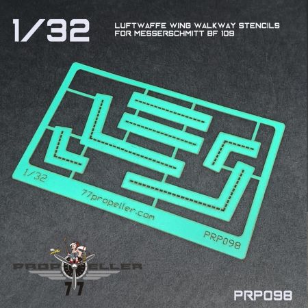 1:32  Luftwaffe wing walkway stencils  for Messerschmitt Bf 109