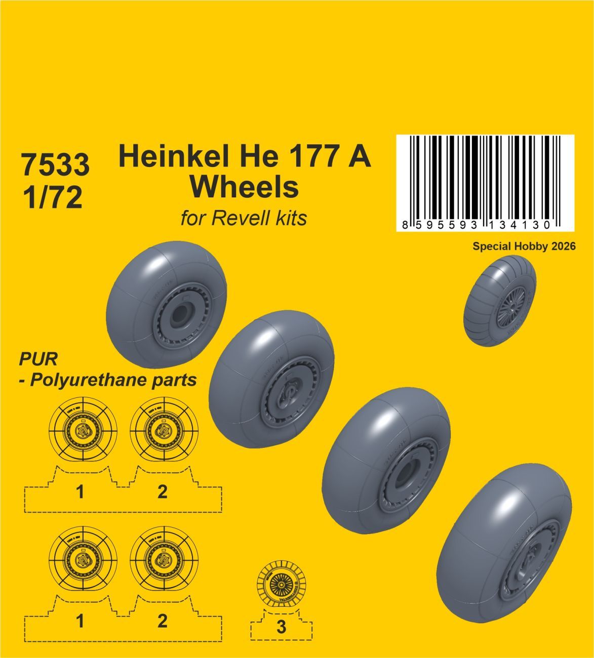 1:72 Heinkel He 177 A Wheels for Revell kits