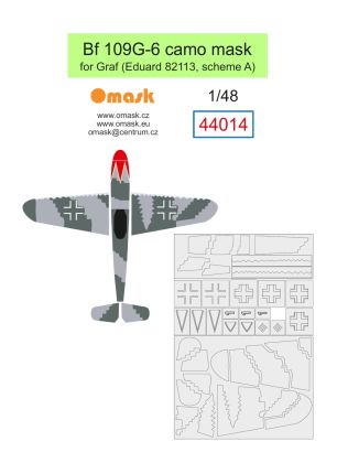 1:48 Bf 109G-6 camo mask for Graf (Eduard 82116. scheme A)