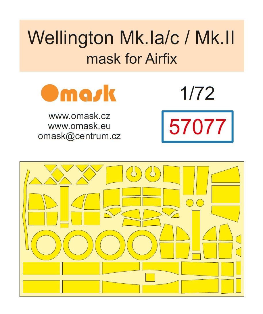 1:72 Wellington Mk.Ia/c / Mk.II mask (for Airfix)