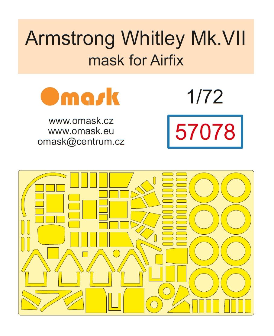1:72 Armstrong Whitley Mk.VII mask (for Airfix)