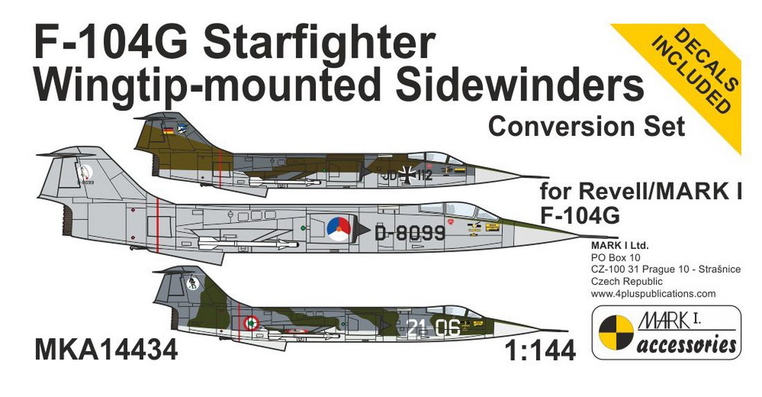 1:144 F-104G ‘Wingtip-mounted Sidewinders’ Conversion set