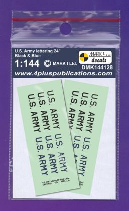 1:144 US Army 24″ lettering – Black and Blue