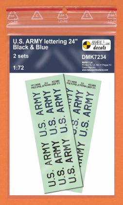 1:144 US Army 24″ lettering – Black and Blue