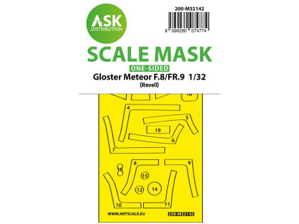 1:32 Gloster Meteor F.8/FR9 one-sided fit express mask for Revell