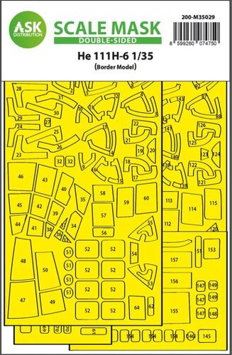 1:35 He-111 H-6 - Double-Sided Painting Mask (for Border Model Kits)