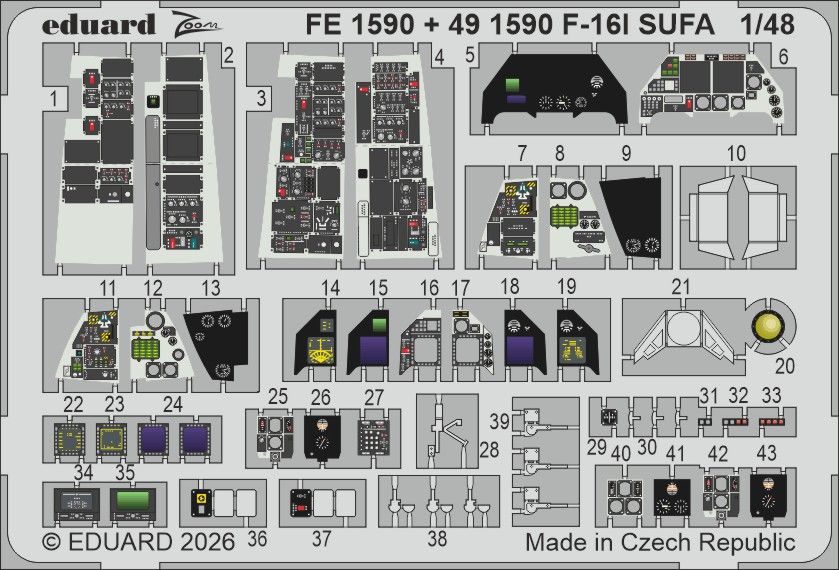 1:48 F-16I Sufa - Zoom Set (for Kinetic Gold Edition Kits)