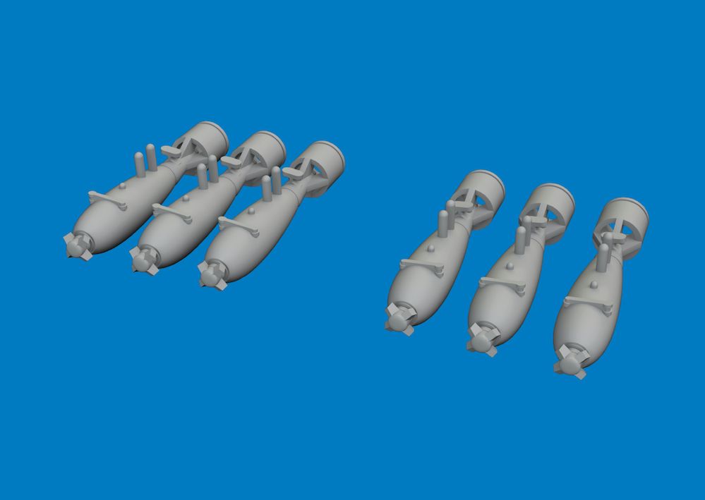 1:48 P-40 - 40lb Frag Bombs (for Eduard Kits / 3D-Printed